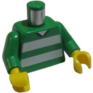 LEGO Green White and Green Team Player with Number 2 on Back Torso (973)