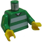 LEGO Green White and Green Team Player with Number 9 on Back Torso (973)