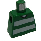 LEGO Green White and Green Team Player with Number 9 on Back Torso without Arms (973)