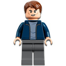 LEGO Vakt med Dark Blå Jacka Open Minifigur