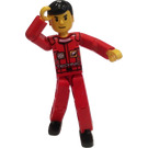 LEGO Guy i Röd Overall Technic figur utan klistermärke