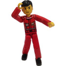 LEGO Guy dans rouge Overalls Figure technique sans pattes autocollantes