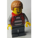 LEGO Hacksaw Hank med Unbuttoned Rød Jakke Minifigur