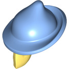 LEGO Haar mit Medium Blau Hut mit Krempe (65513 / 76785)