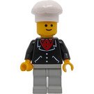 LEGO Hamburger Seller med Sort Dragt og hvid Chef Hat Minifigur