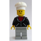 LEGO Hamburger Seller with Black Suit and White Chef Hat Minifigure