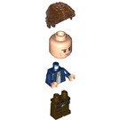 LEGO Han Solo mit Dark Blau Open Jacke und Dark Braun Beine (Smile / Stirnrunzeln) Minifigur