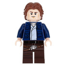 LEGO Han Solo with Dark Blue Open Jacket and Dark Brown Legs (Smirk / Breathing Mask) Minifigure