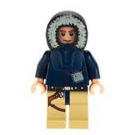 LEGO Han Solo met Dark Blauw Parka met Zandbruin en Bruin Bont Minifiguur (Glimlach)