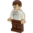 LEGO Han Solo with White Shirt with Wrinkles and Reddish Brown Legs (Open Mouth / Closed Eyes) Minifigure