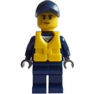 LEGO Harbour Police Officer with Dark Blue Cap Minifigure