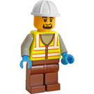 LEGO Harbour Worker med Vit Konstruktion Hjälm Minifigur