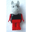 LEGO Harry Horse with Black Top Red Arms and Legs Fabuland Figure