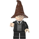 LEGO Harry Potter with Black Robe and Sorting Hat Minifigure