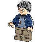 LEGO Harry Potter con Dark Blu Giacca e Beige scuro Gambe con Dirt Stains e Printed Braccia Minifigure