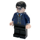 LEGO Harry Potter med Dark Blå Jakke og Grå Genser Minifigur