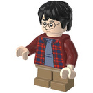 LEGO Harry Potter med Mørkerød Plaid Skjorte og Mørkebrun Ben Minifigur