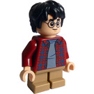 LEGO Harry Potter with Dark Red Plaid Shirt and Dark Tan Legs Minifigure