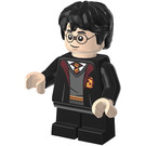 LEGO Harry Potter met Gryffindor Robe Open en Korte benen (Grijns / Open Mond Smile) Minifiguur