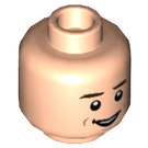 LEGO Head with Dark Brown Eyebrows and Small Smile and Scared Decoration (Recessed Solid Stud) (3626)