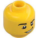 LEGO Head with Raised Eyebrow and Crooked Smile (3626 / 12813)