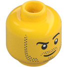 LEGO Head with Smirk and Stubble Beard (3626 / 37501)