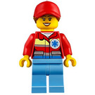 LEGO Helicopter Medic with Red Hat and Smile Minifigure