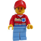 LEGO Helikopteri Medic jossa Punainen Hattu Minihahmo