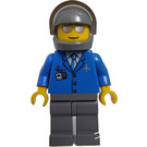 LEGO Helikopter Pilot med Blå Jakke  Minifigur