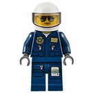 LEGO Helikopter Pilot med Dark Blå Ben med Pocket & Map Minifigur