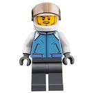 LEGO Helikopter Pilot med Mellanblå Jacka Minifigur