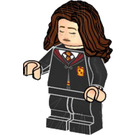 LEGO Hermione Granger с Черно Gryffindor Суичър с качулка и очи затворен Минифигурка