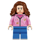 LEGO Hermione Granger с Розово Muddy Суичър с качулка Минифигурка