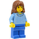 LEGO Hermione mit Blau Pullover und Schlauch Minifigur