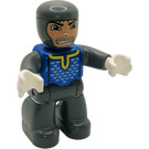 LEGO Hero Knight Duplo Figure with Gray Arms and White Hands