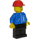 LEGO Highway worker con Negro Piernas y Rojo Construcción Casco Minifigura