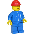 LEGO Highway worker z Niebieski Nogi I Czerwony Budowa Kask Minifigurka