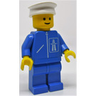 LEGO Highway worker con Azul Piernas y Blanco Sombrero Minifigura