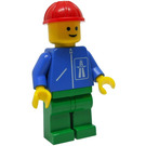 LEGO Highway worker with green legs and red construction helmet Minifigure