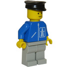 LEGO Highway worker con Luz Gris Piernas y Negro Policía Sombrero Minifigura