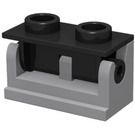 LEGO Scharnier Backstein 1 x 2 mit Schwarz oben Platte (3937 / 3938)