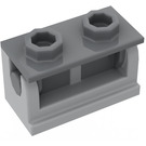 LEGO Hinge Brick 1 x 2 with Dark Stone Gray Top Plate