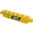 LEGO Hinge Brick 1 x 6 Locking Double with 60075 Sticker (30388)