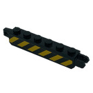 LEGO Hinge Brick 1 x 6 with Fingers with Danger Stripes Sticker (30388)