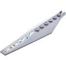 LEGO Hinge Plate 1 x 12 with Angled Sides and Tapered Ends with Wing Decoration Sticker (57906)