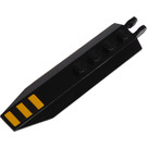 LEGO Hinge Plate 1 x 8 with Angled Side Extensions with 3 Bright Light Orange Stripes Sticker (30407)