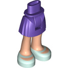 LEGO Hip with Basic Curved Skirt with Light Aqua Shoes with Thick Hinge (23896 / 35614)