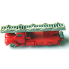 LEGO HO Bedford Brann Truck med Lys Grå Stige og Slange Hjul og Direction Indicators på Front