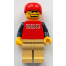 LEGO Hockey Player, Red Sportshelmet, Tan Legs Minifigure