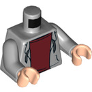 LEGO Hoodie Torso mit Dark rot Shirt und Light Flesh Hände (973 / 76382)